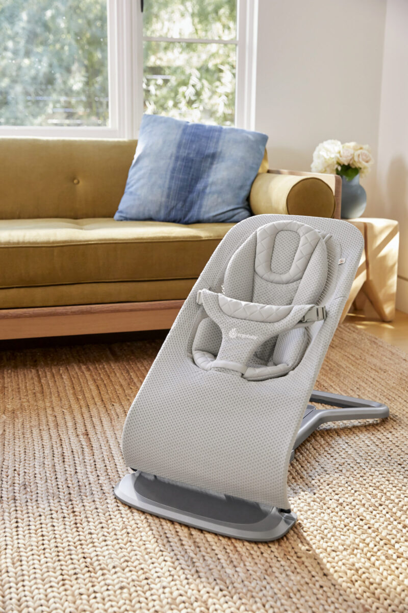 Ergobaby Evolve ležaljka 3u1 mrežasta - Light Grey + GRATIS luk s igračkama - Image 4