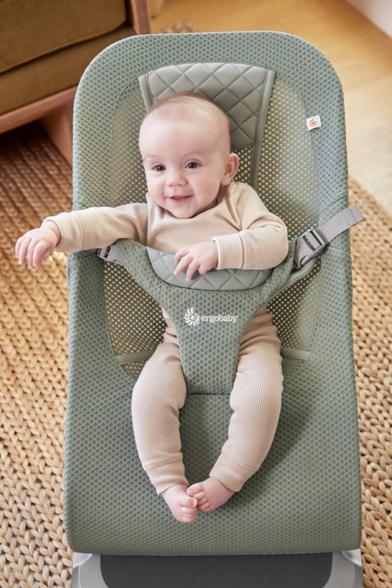 Ergobaby Evolve ležaljka 3u1 mrežasta - Sage Green - Image 4