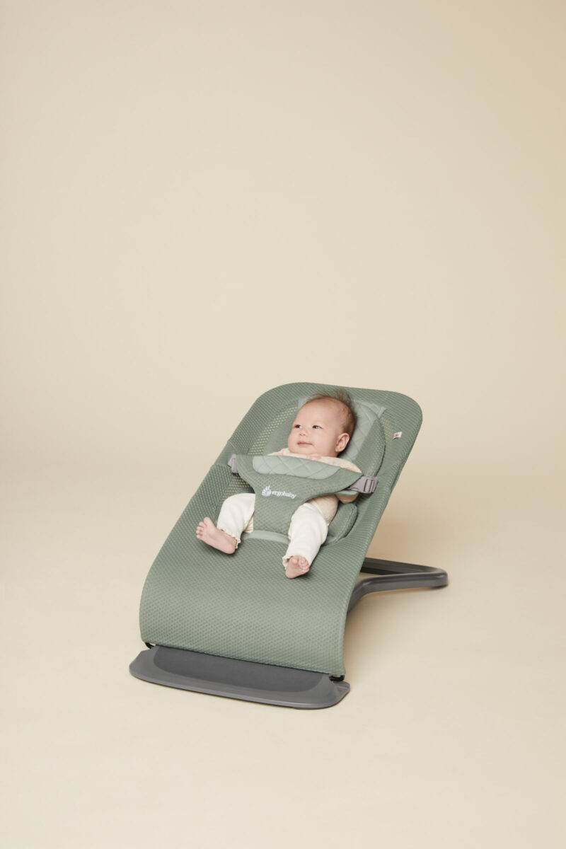 Ergobaby Evolve ležaljka 3u1 mrežasta - Sage Green - Image 5