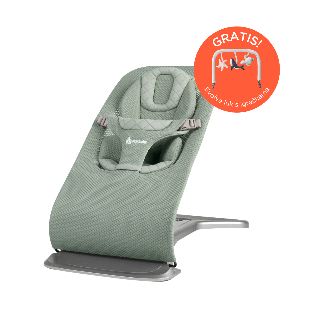 Ergobaby Evolve ležaljka 3u1 mrežasta - Sage Green